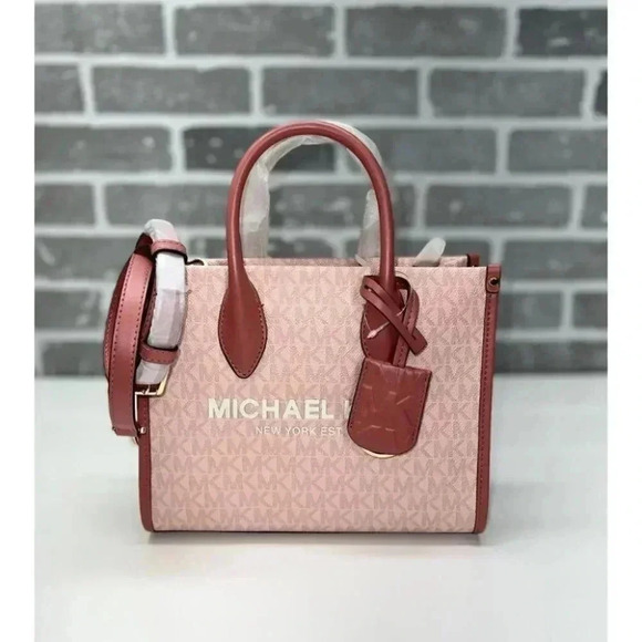 Michael Kors Mirella Small Shopper Top Zip Handbag Crossbody